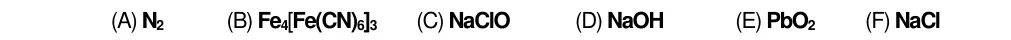 Panoul oficial A-F cu speciile chimice sau structurile moleculare folosite la Subiectul A.